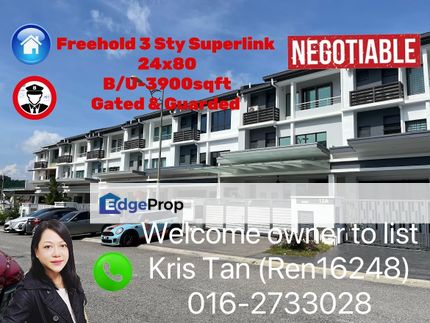 Tropicana Cheras,24x80,3 Storey, Freehold, Brand new, Gated & Guarded, Selangor, Kajang