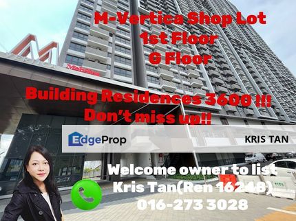 M Vertica,Near Sunway Velocity,Near by Mrt & Lrt, G&1st Floor few units!Don't miss up!  , Kuala Lumpur, Cheras