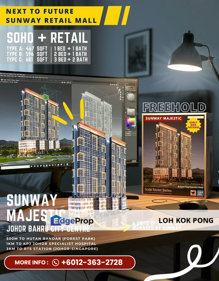 SUNWAY MAJESTIC SOHO FOR SALE, Johor, Johor Bahru
