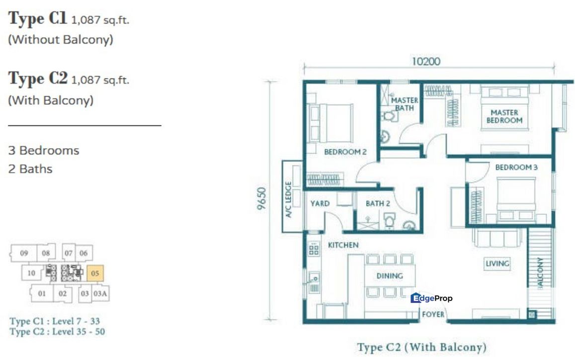 Sunway Serene 1087sf for Rent RM3500, Selangor, Kelana Jaya