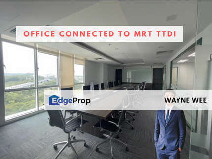 Partial furnished office that connected to MRT TTDI (covered walkway) - Menara Glomac, Taman Tun Dr Ismail, Kuala Lumpur, Taman Tun Dr Ismail
