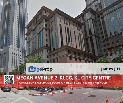 Megan Avenue 2, KL City Office for Sale, Jalan Yap Kwan Seng, 5 mins walking distance to KLCC, Kuala Lumpur, KLCC