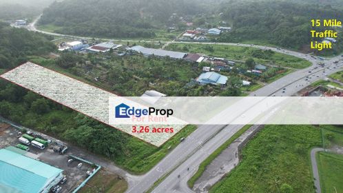 1st Lot Roadside 15 Mile Land For Rent at Jalan Kuching Serian Batu 15, Sarawak, Kuching