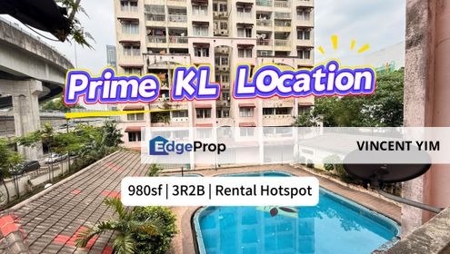 [Urgent Sale] Ixora Apartment, Jalan Rusa – 980sf | 3R2B | Pool View | Near TRX & KL City Centre, Kuala Lumpur, Pudu