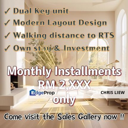 JB Town NEW Condo from RM600K++, Near RTS, Low Down Payment, Dual Key Concept, Passive Rental Income, Johor, Johor Bahru