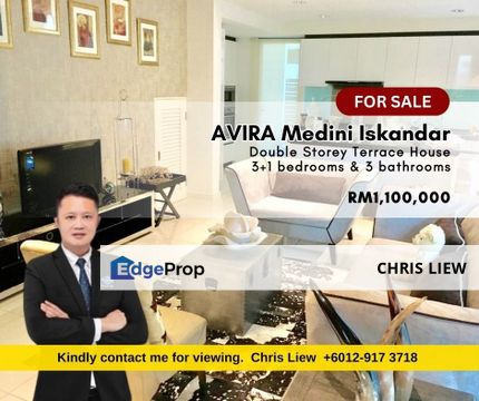 AVIRA Medini Iskandar double storey garden terrace house with nice interior design, quality living, Johor, Nusajaya