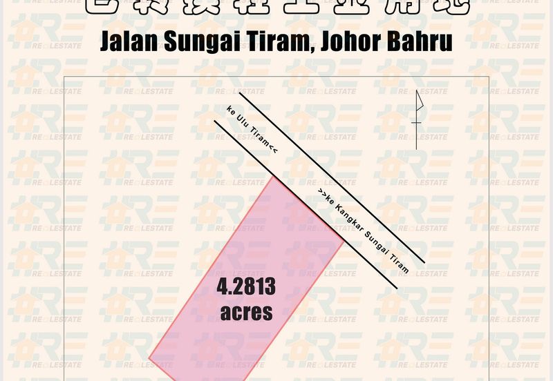 4.2813 acres of Converted Light Industrial Land in Jalan Sungai Tiram, Johor