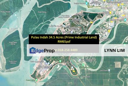 Pulau Indah Industrial Park (piip) Industrial Land, RM65psf, West Port Klang, Selangor, Port Klang