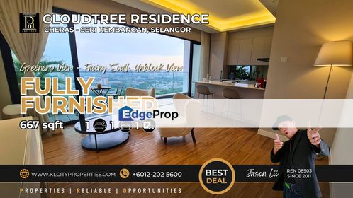 Tranquil Living in Seri Kembangan: Fully Furnished 1-Bedroom Condo at Cloudtree Residence, Selangor, Seri Kembangan