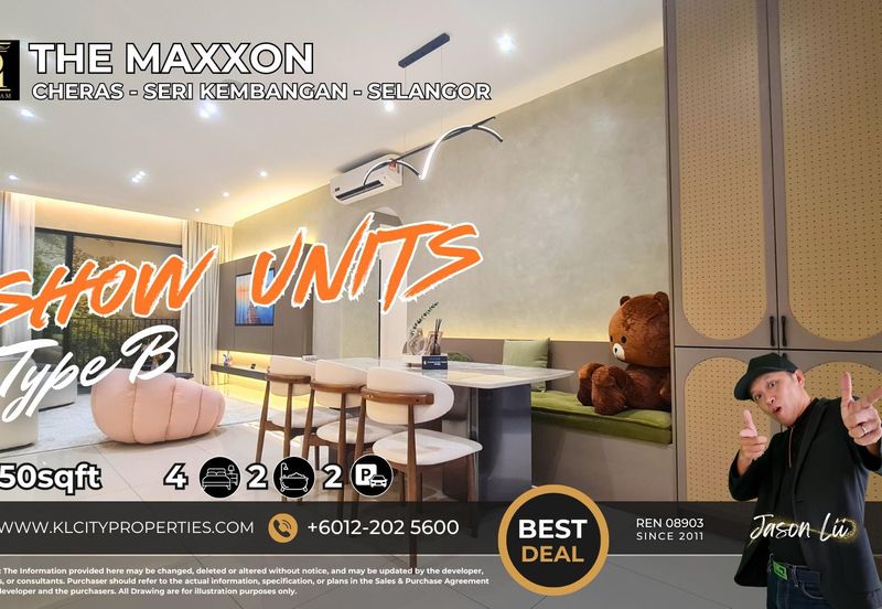 The Maxxon Condo 1150sqft 4 Bedrooms 2 Bathroom at Bandar Damai Perdana Condominium