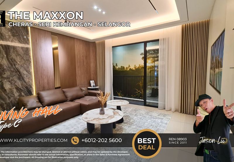The Maxxon Cheras Type C 1500sqft 4+1 Rooms 3 Bathrooms 2 Balcony