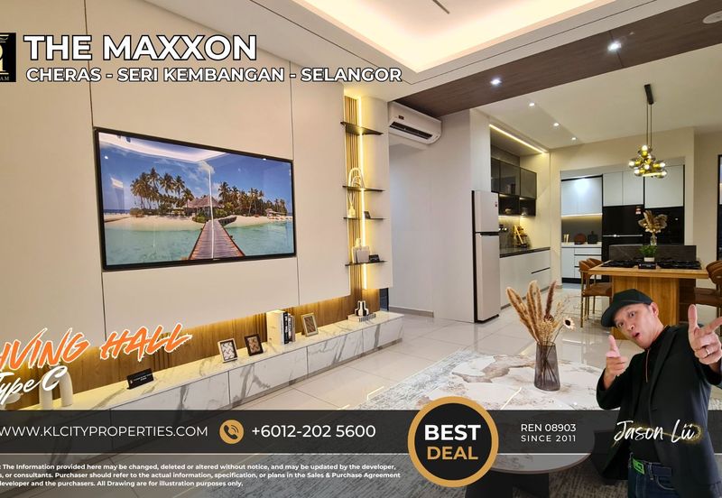 The Maxxon Cheras Type C 1500sqft 4+1 Rooms 3 Bathrooms 2 Balcony
