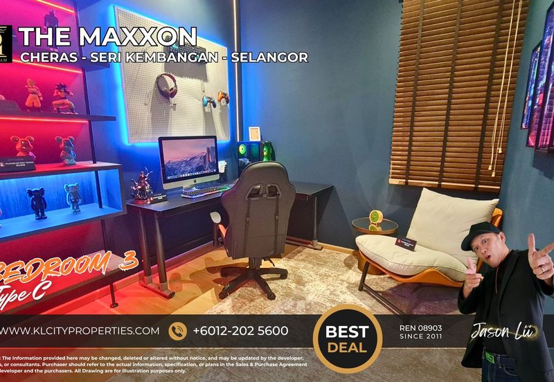 The Maxxon Cheras Type C 1500sqft 4+1 Rooms 3 Bathrooms 2 Balcony