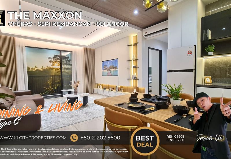 The Maxxon Cheras Type C 1500sqft 4+1 Rooms 3 Bathrooms 2 Balcony