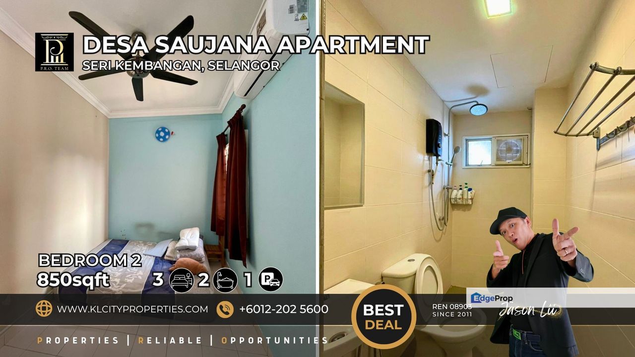 Freehold Apartment for Sale in Desa Saujana, Seri Kembangan 3 Bedrooms 2 Bathrooms, Selangor, Seri Kembangan