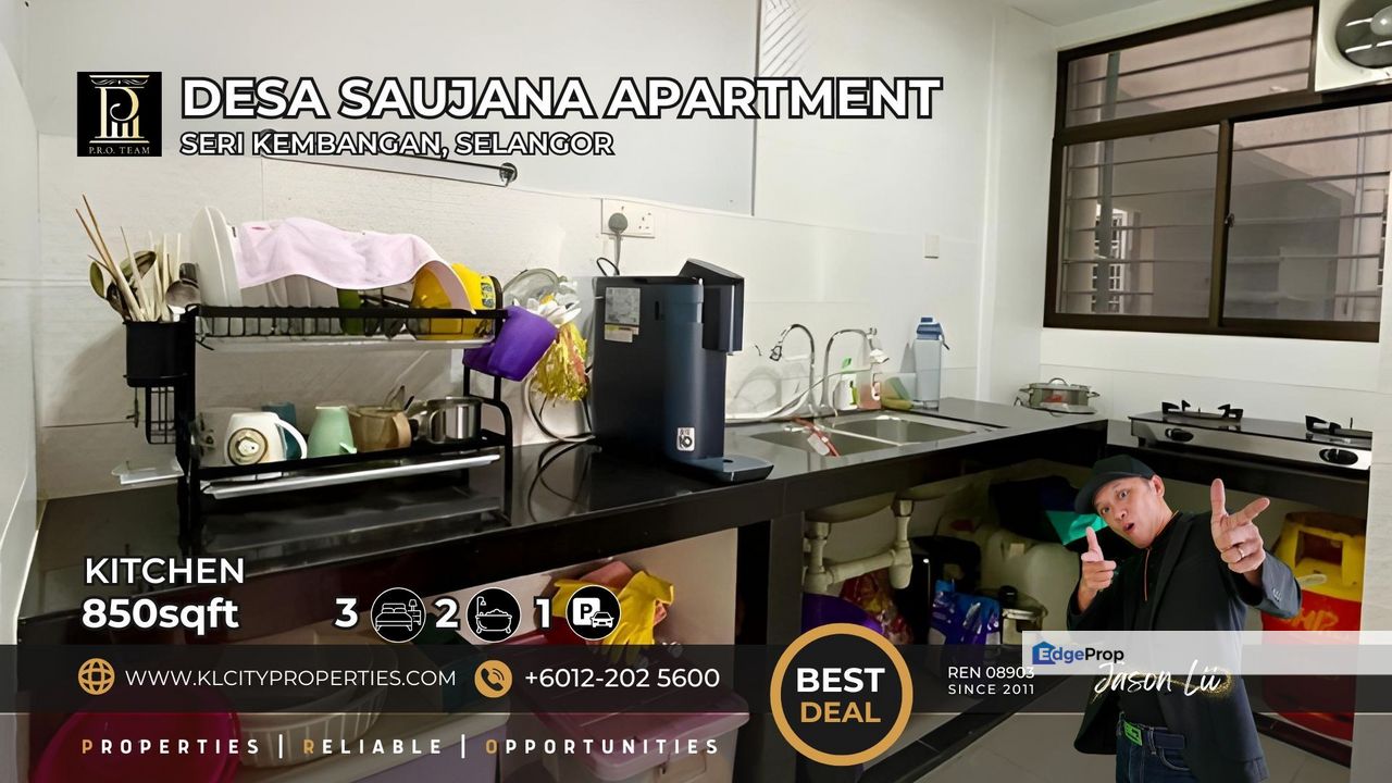 Freehold Apartment for Sale in Desa Saujana, Seri Kembangan 3 Bedrooms 2 Bathrooms, Selangor, Seri Kembangan
