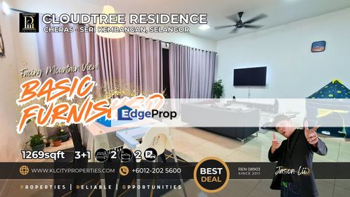 CloudTree Residence 3+1 Rooms 2 Bathrooms Basic Furnished For Rent , Selangor, Seri Kembangan