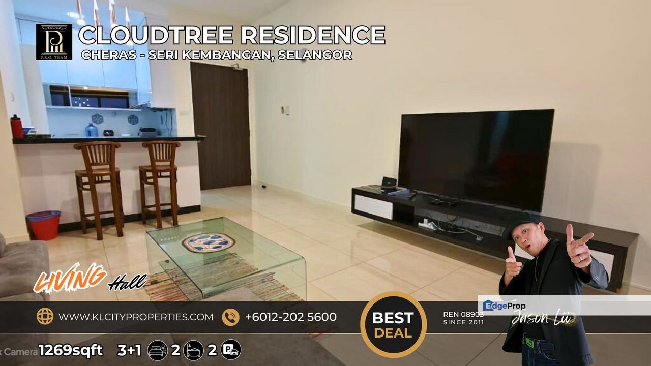 CloudTreee Peaceful Living in Seri Kembangan: 3-Bedroom Fully Furnished Condo with Balcony Views, Kuala Lumpur, Cheras