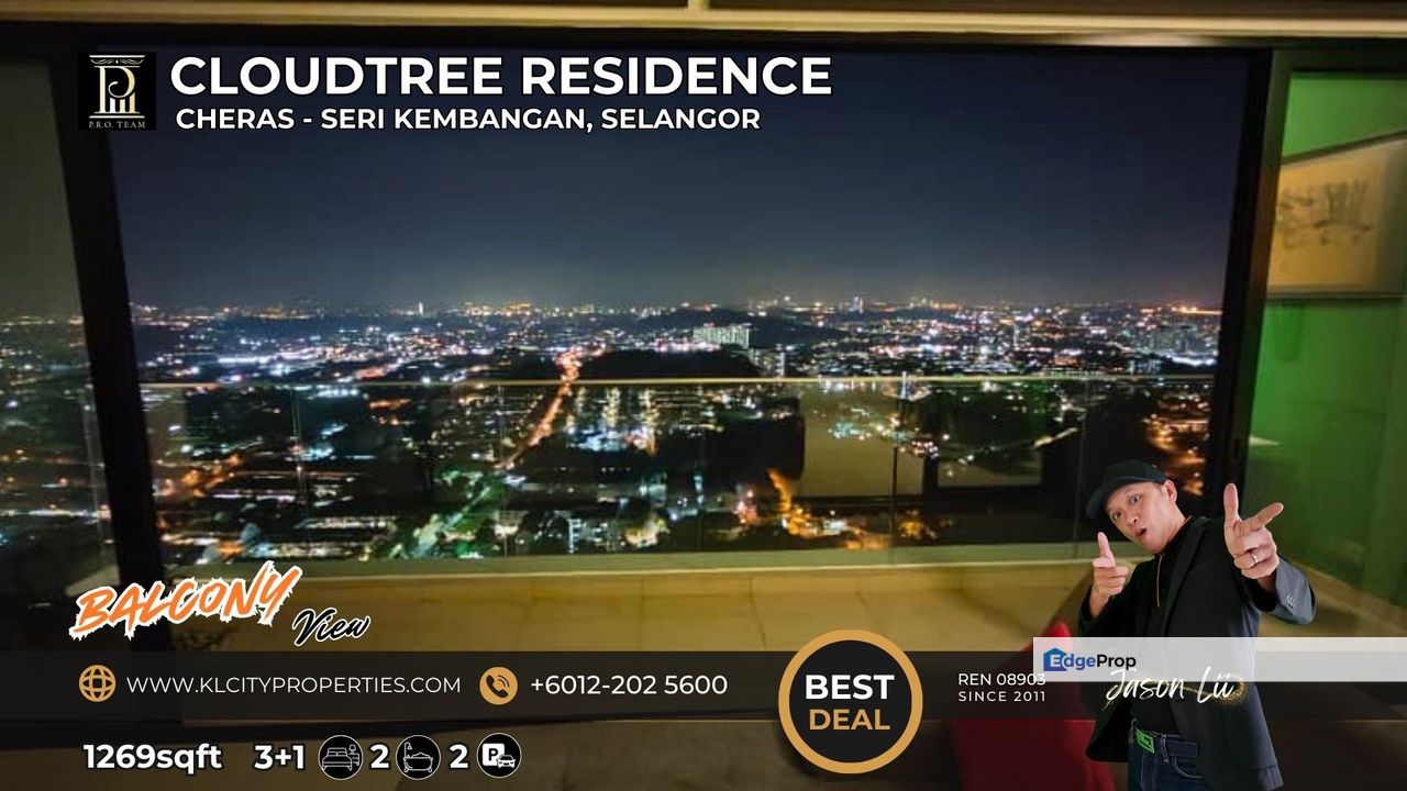 CloudTreee Peaceful Living in Seri Kembangan: 3-Bedroom Fully Furnished Condo with Balcony Views, Kuala Lumpur, Cheras