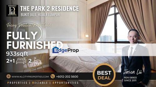 The Park 2 Bukit Jalil 2+1 Rooms Fully Furnished For Rent, Kuala Lumpur, Bukit Jalil