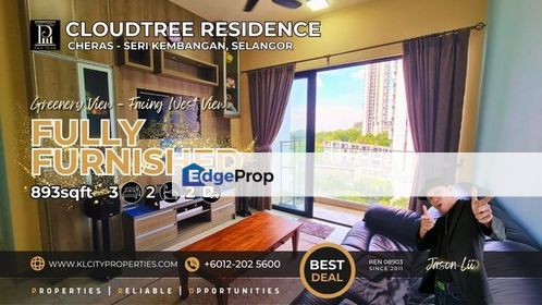 Cloud Tree Residence Cheras Seri Kembangan 3 Bedrooms 2 Bathroom Fully Furnished For Sale, Selangor, Seri Kembangan