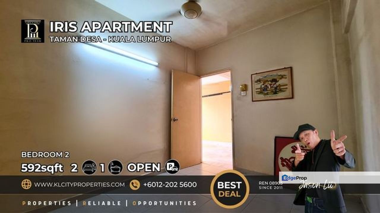 Iris Apartment Taman Desa 2 Bedrooms 1 Bathroom For Sale, Kuala Lumpur, Taman Desa 