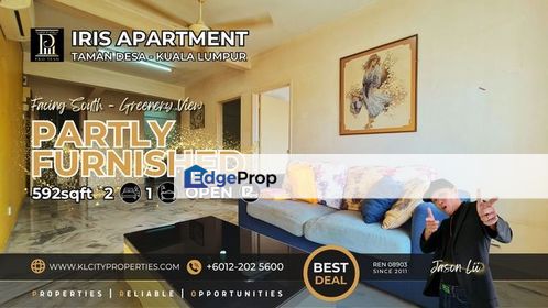 Iris Apartment Taman Desa 2 Bedrooms 1 Bathroom For Sale, Kuala Lumpur, Taman Desa 