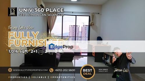 Univ 360 Place Seri Kembangan 2+1 Rooms Fully Furnished UPM, Selangor, Seri Kembangan