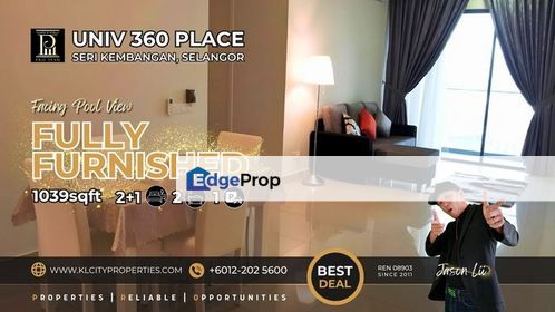 Univ 360 Place UPM Seri Kembangan 2+1 Rooms Fully Furnished For Rent, Selangor, Seri Kembangan