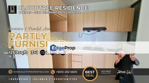 CloudTree Residence 3 Bedroom 1 Utilities Room 2 Bathroom Partly Furnished For Rent, Selangor, Seri Kembangan