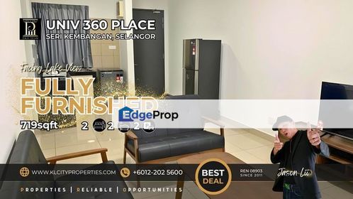 Univ 360 Place 2 Bedrooms 2 Bathroom Fully Furnished For Rent, Selangor, Seri Kembangan