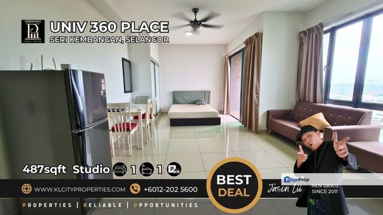 Univ 360 Place Studio Fully Furnished For Rent, Selangor, Seri Kembangan