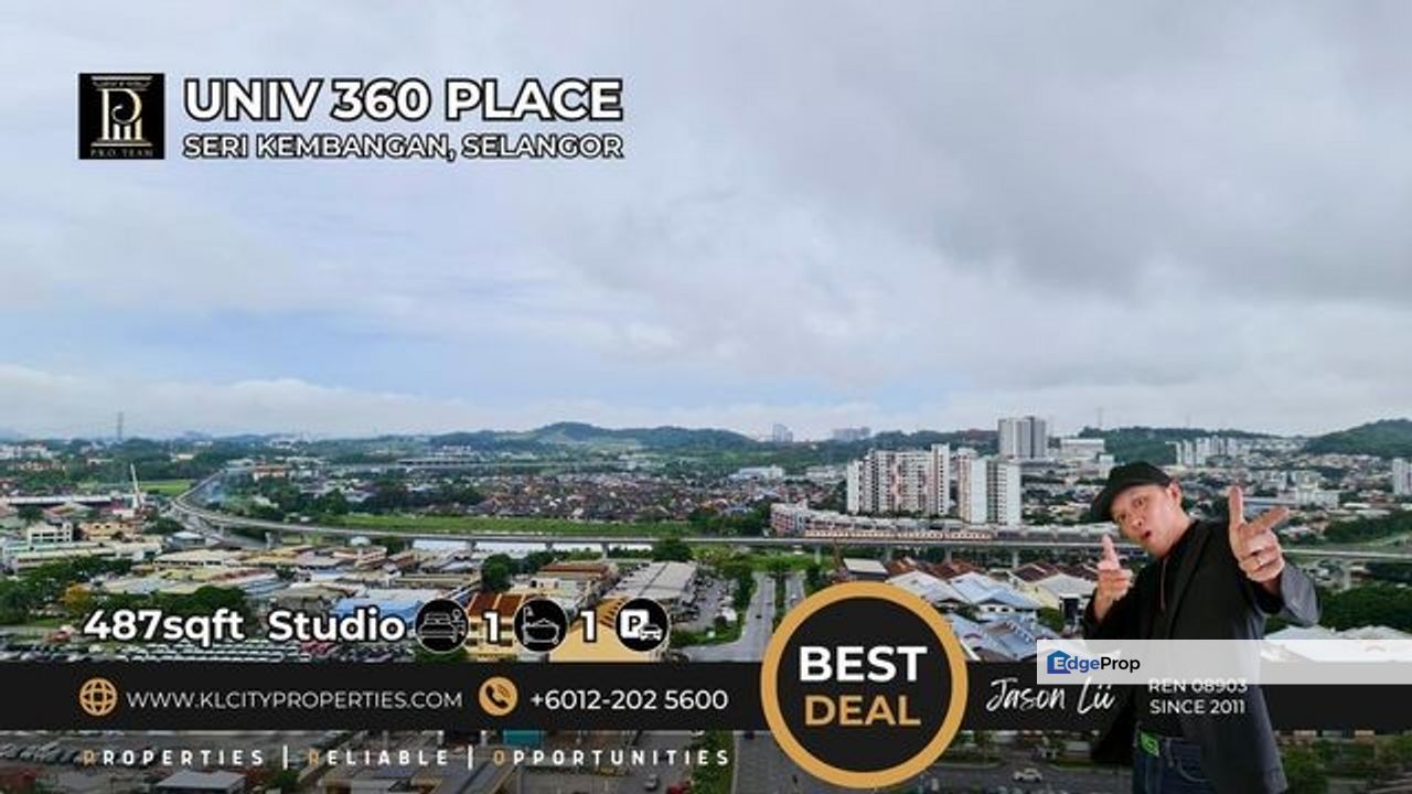 Univ 360 Place Studio Fully Furnished For Rent, Selangor, Seri Kembangan