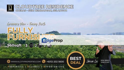 CloudTree Residence 3 Bedroom 2 Bathroom Fully Furnished For Sale , Selangor, Seri Kembangan