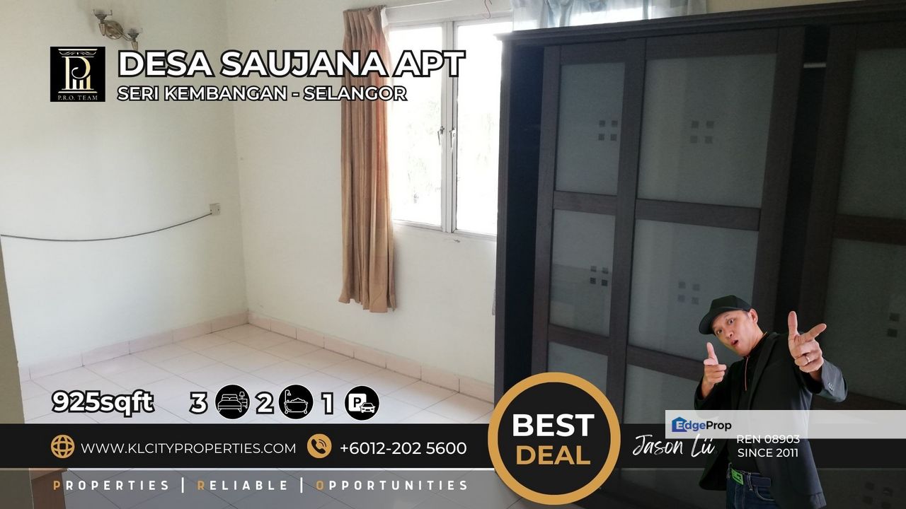Desa Saujana Apartment 3 Bedrooms 2 Bathroom For Sale (Freehold), Selangor, Seri Kembangan