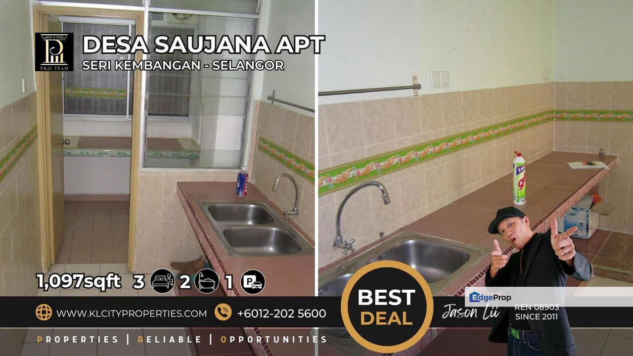 Desa Saujana Apt Block A with Lift 3 Bedrooms 2 Bathrooms, Selangor, Seri Kembangan