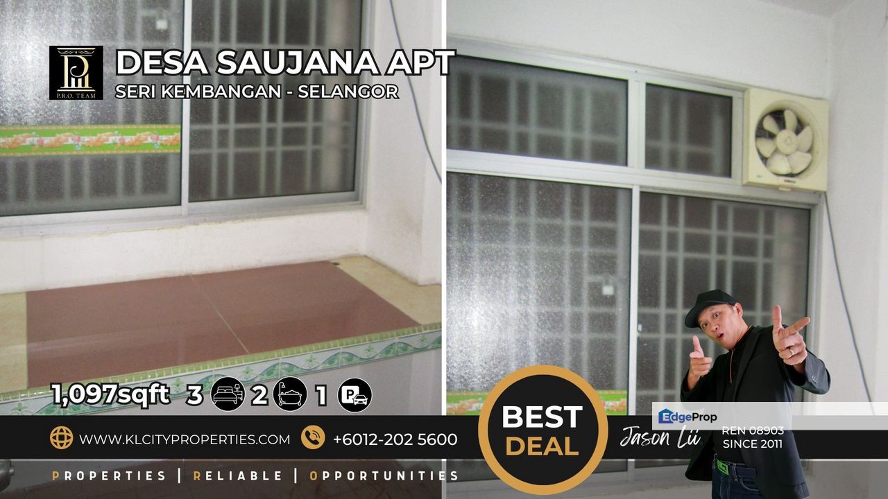 Desa Saujana Apt Block A with Lift 3 Bedrooms 2 Bathrooms, Selangor, Seri Kembangan