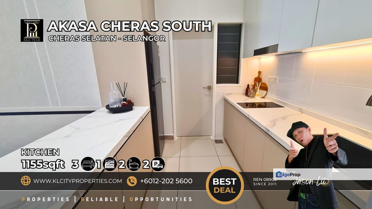 Akasa Residence 3+1 Rooms 2 Bathroom Private Garden 1155sqft Fully Renovation, Selangor, Cheras South