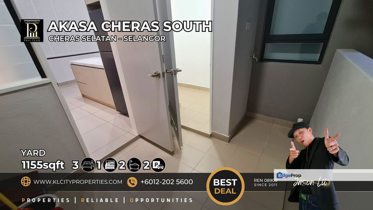 Akasa Residence 3+1 Rooms 2 Bathroom Private Garden 1155sqft Fully Renovation, Selangor, Cheras South