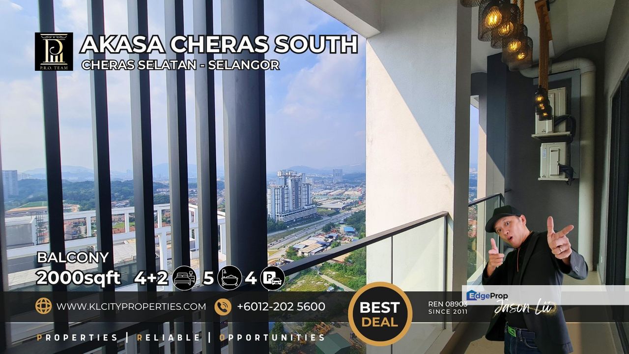 Akasa Residence Penthouse 6 Rooms 5 Bathroom Fully Renovation For Sale, Selangor, Cheras South