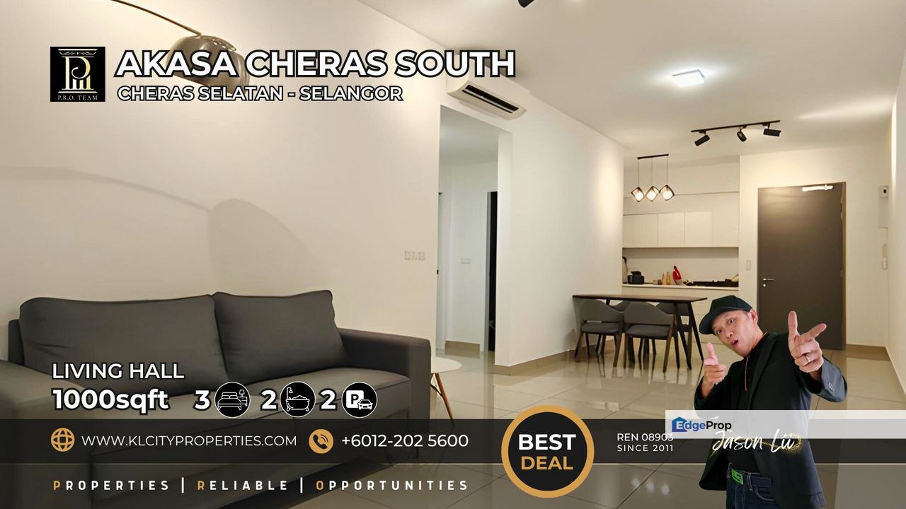 Akasa Cheras South 3 Bedrooms Fully Furnished For Rent with Affortable Price, Selangor, Cheras South