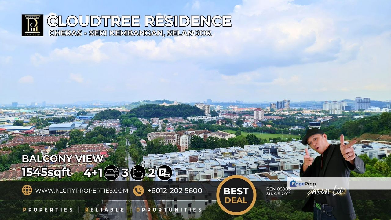 CloudTree 4+1 Bedroom 3 Bathroom 1545sqft Bare Unit Freehold For Sale, Selangor, Seri Kembangan