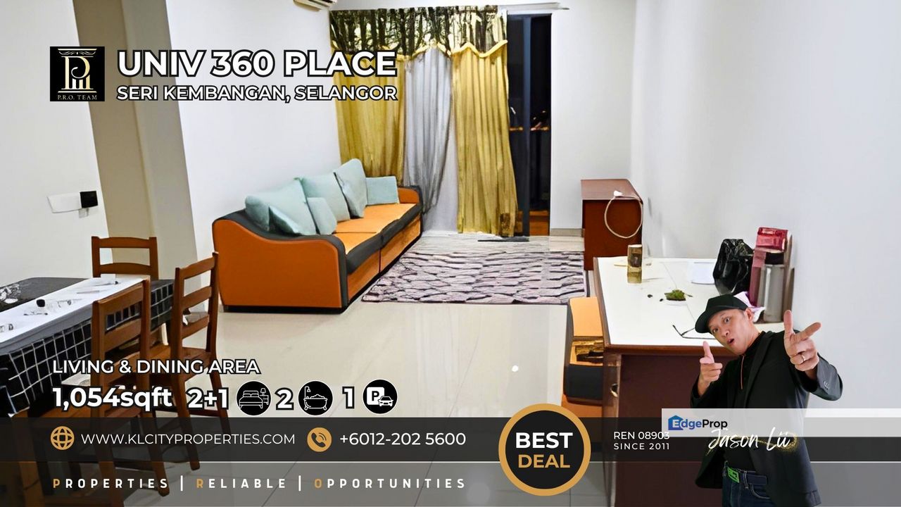 UNIV 360 2+1 Rooms Fully Furnished Seri Kembangan Nearby UPM & MRT Serdang Jaya, Selangor, Seri Kembangan