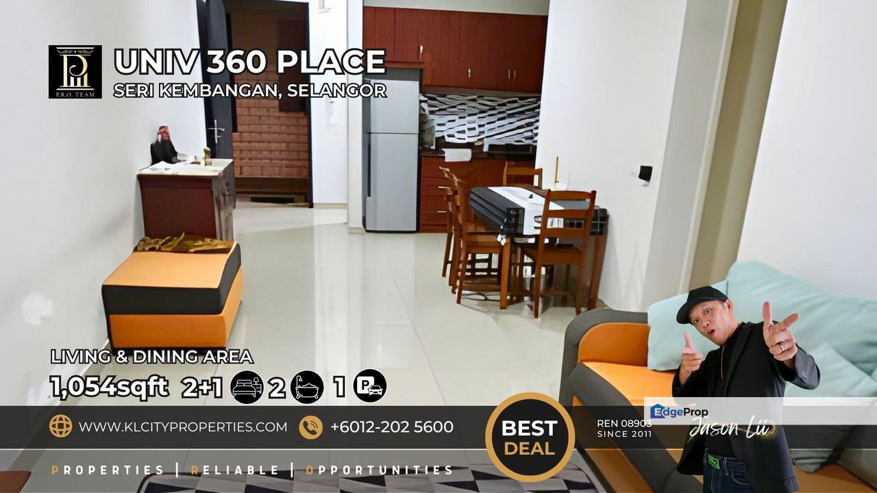 UNIV 360 2+1 Rooms Fully Furnished Seri Kembangan Nearby UPM & MRT Serdang Jaya, Selangor, Seri Kembangan