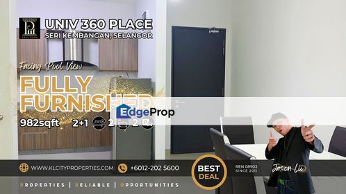 UNIV 360 Place 2+1 Rooms Fully Furnished For Rent, Selangor, Seri Kembangan