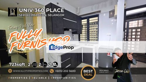 UNIV 360 Place 2 Bedrooms Fully Furnished For Sale Nearby UPM, Selangor, Seri Kembangan