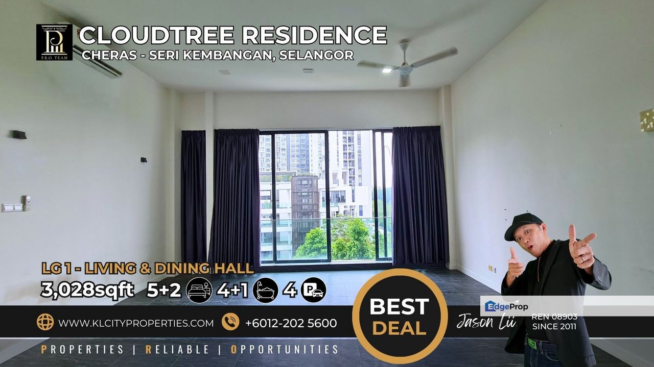 Cloudtree Residence Town Villa for Rent - Partly Furnished - 5+2 Rooms & 4+1 Bathroom, Selangor, Seri Kembangan