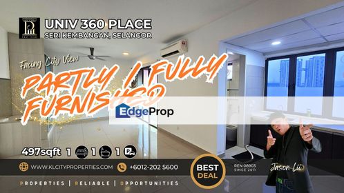 Univ 360 Place at UPM Studio Partly / Fully Furnished Unit For Rent , Selangor, Seri Kembangan