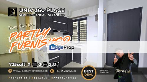 UNIV 360 2 Bedrooms 2 Bathrooms Partly Furnished For Rent Seri Kembangan, Selangor, Seri Kembangan