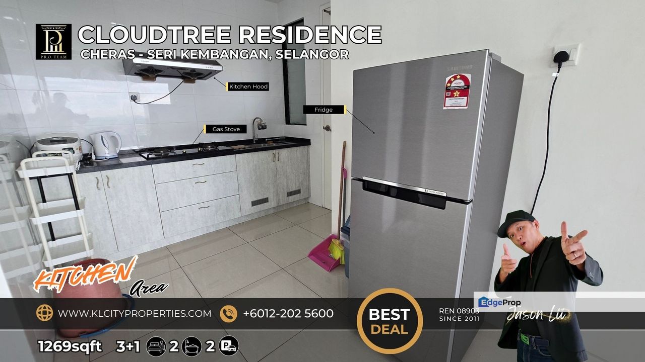 Cloutree Residence - Cheras - Seri Kembangan 3 Bedrooms 2 Bathrooms 2 Car Park For Rent, Kuala Lumpur, Cheras